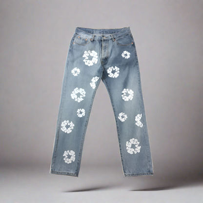 1;1 Best Quality Denim Tears Jeans With Print Logo