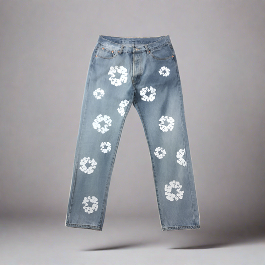 1;1 Best Quality Denim Tears Jeans With Print Logo