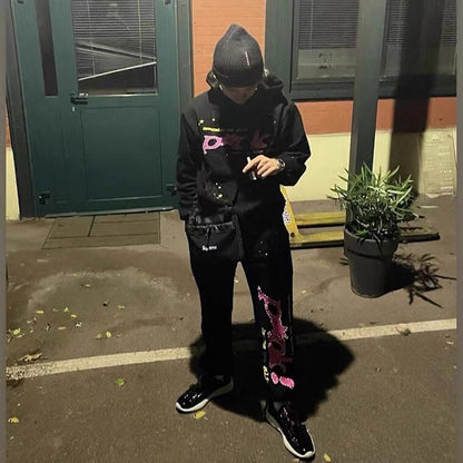 Pink! Black Spider SweatSuit