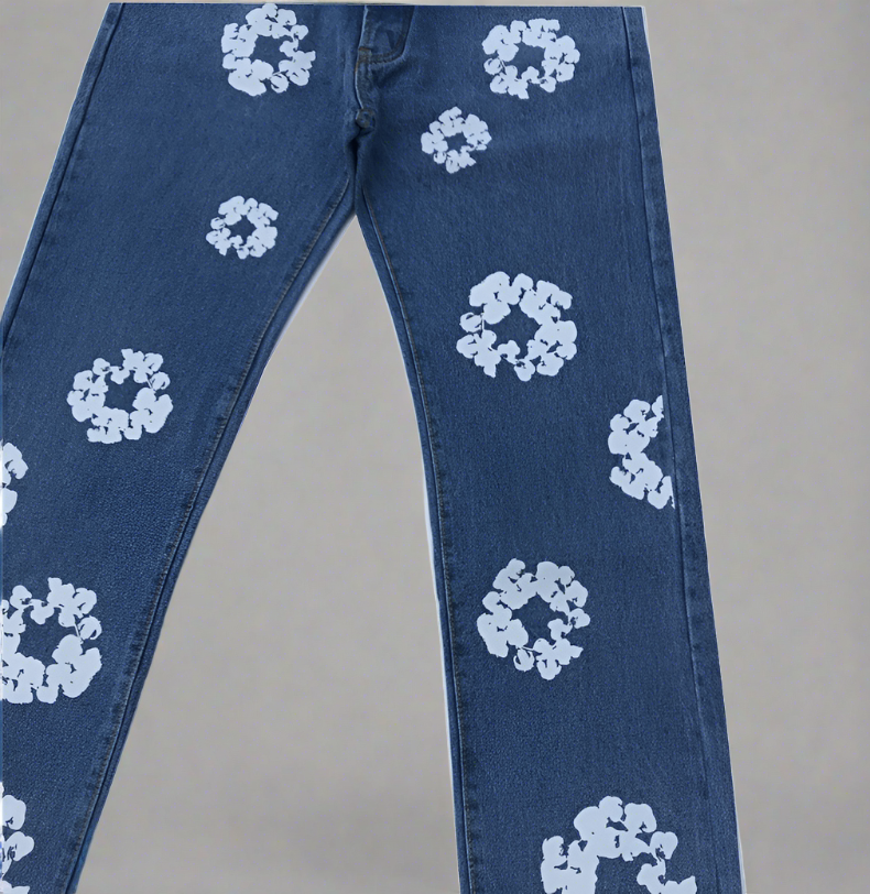 1;1 Best Quality Denim Tears Jeans With Print Logo