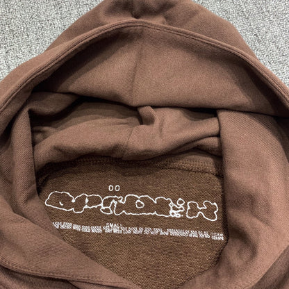 555 Spider Worldwide Hoodie Brown&Pink