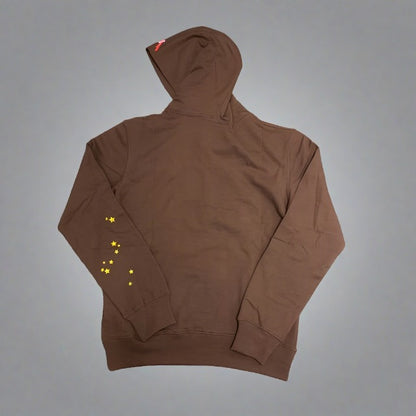 555 Spider Worldwide Hoodie Brown&Pink